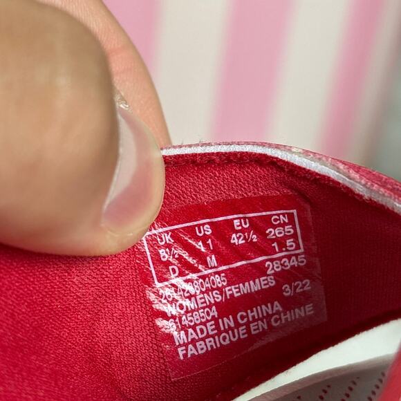 Clarks Womens 11 Red Leather Slip-On Cloudsteppers Brinkley Keely Sandals Shoes - Picture 6 of 8